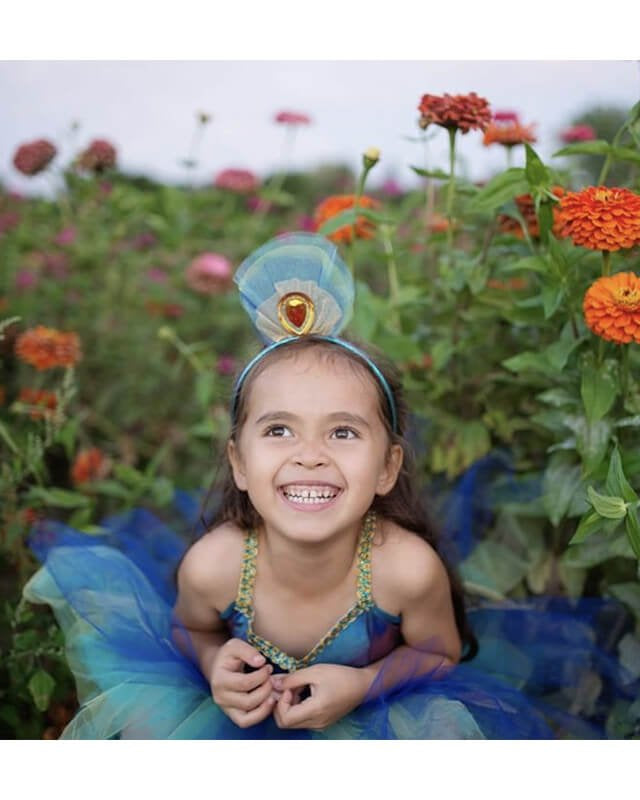 Robe et serre - tête Paon majestueux (5 - 6 ans) - Costumes - Boutique LeoLudo - Great Pretenders