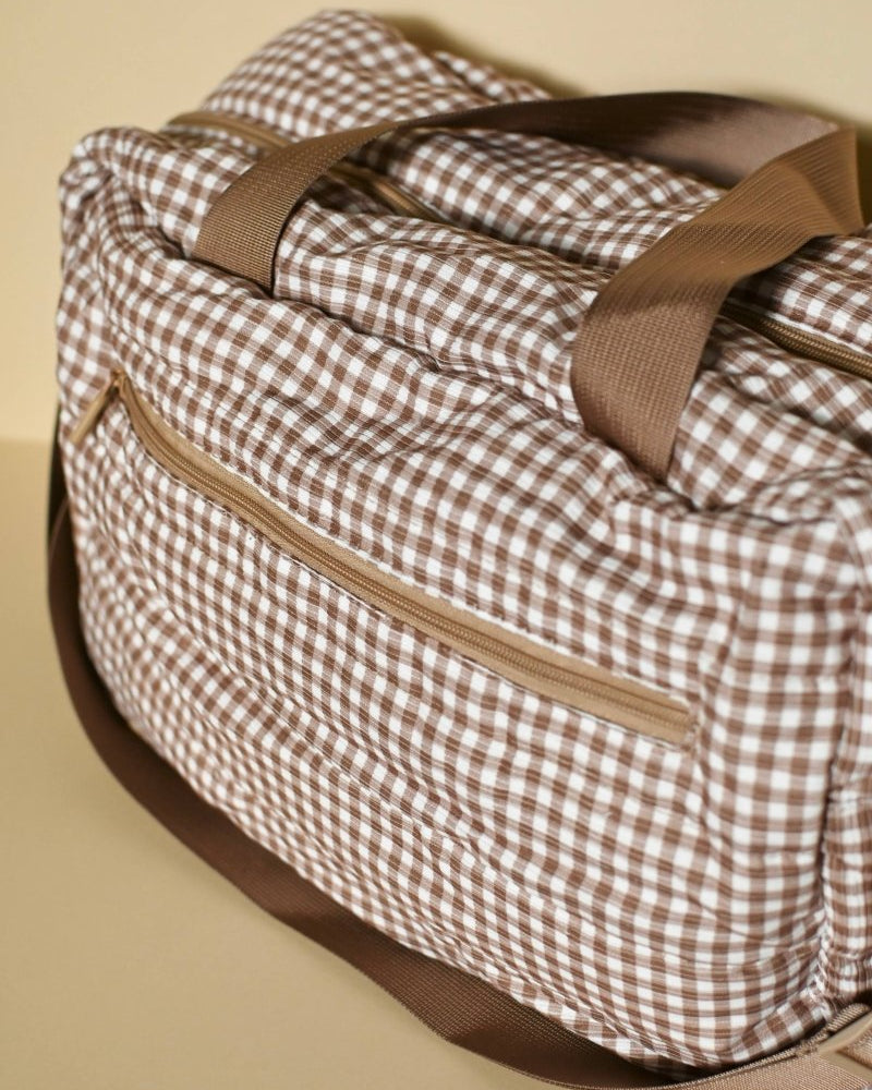 Sac à couches - Vichy brown -Accessoires bébé- Boutique LeoLudo-Minika