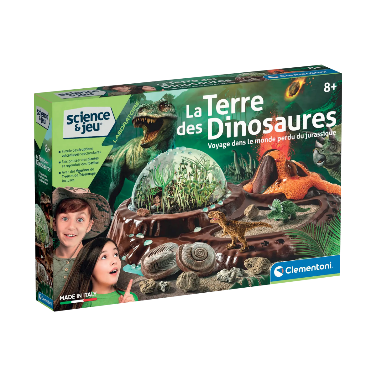 Science & Jeu: La Terre des Dinosaures -Jeux scientifiques- Boutique LeoLudo-Clementoni