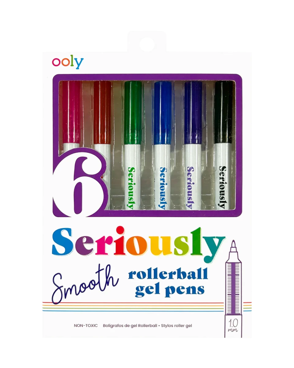 Seriously Smooth – Stylos gel rollerball (ensemble de 6) - Art & bricolage - Boutique LeoLudo - OOLY