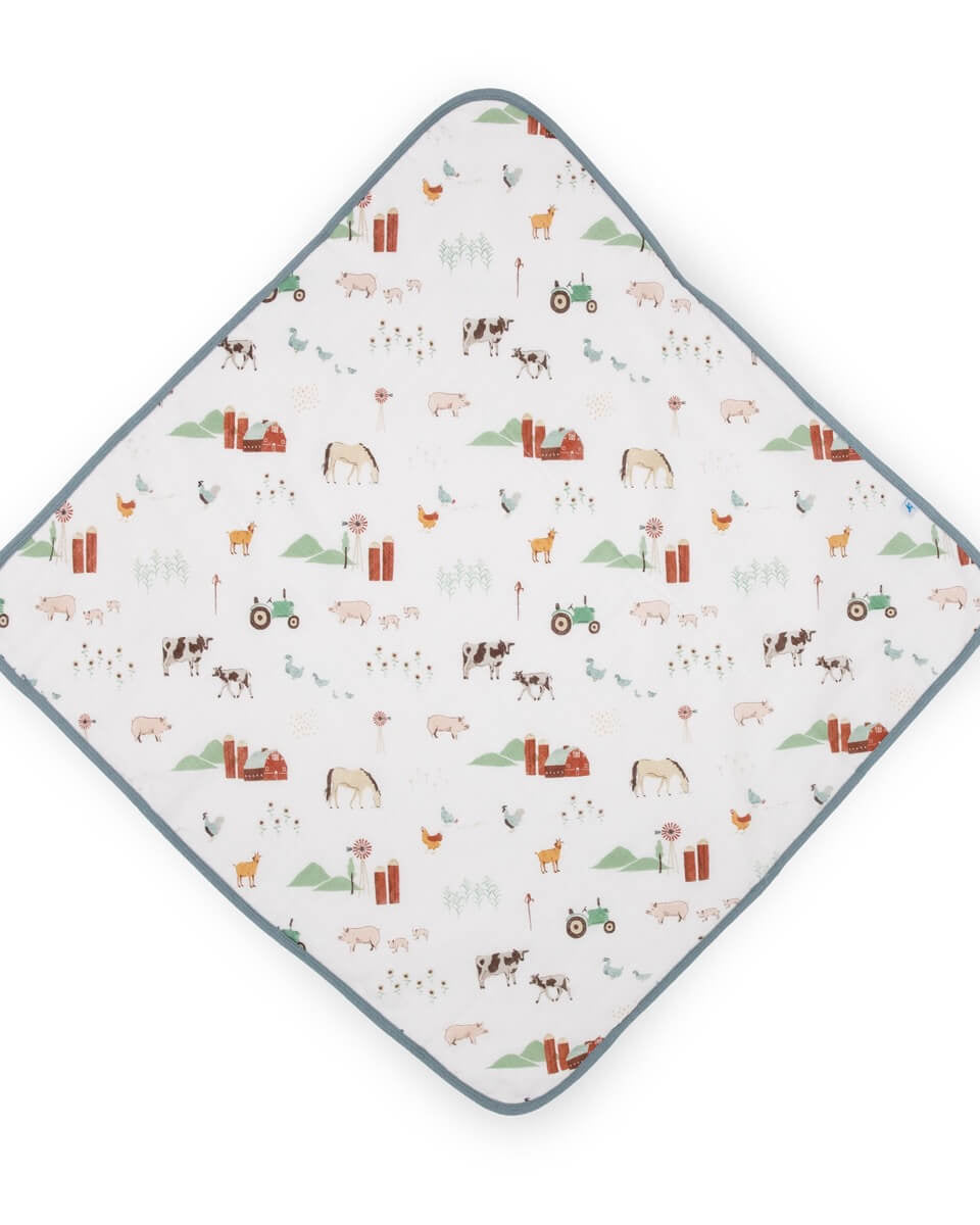 Serviette à capuche pour bébé - Farmyard - Serviettes - Boutique LeoLudo - Little Unicorn