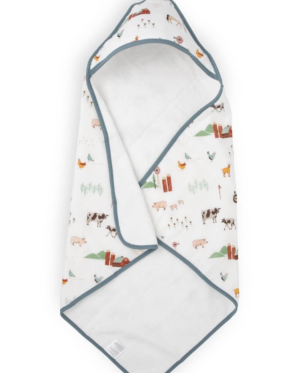 Serviette à capuche pour bébé - Farmyard - Serviettes - Boutique LeoLudo - Little Unicorn