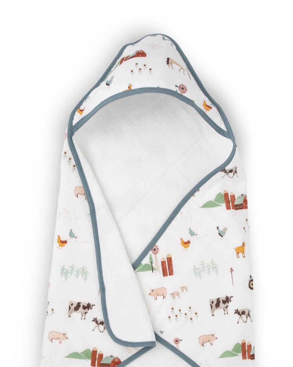 Serviette à capuche pour bébé - Farmyard - Serviettes - Boutique LeoLudo - Little Unicorn