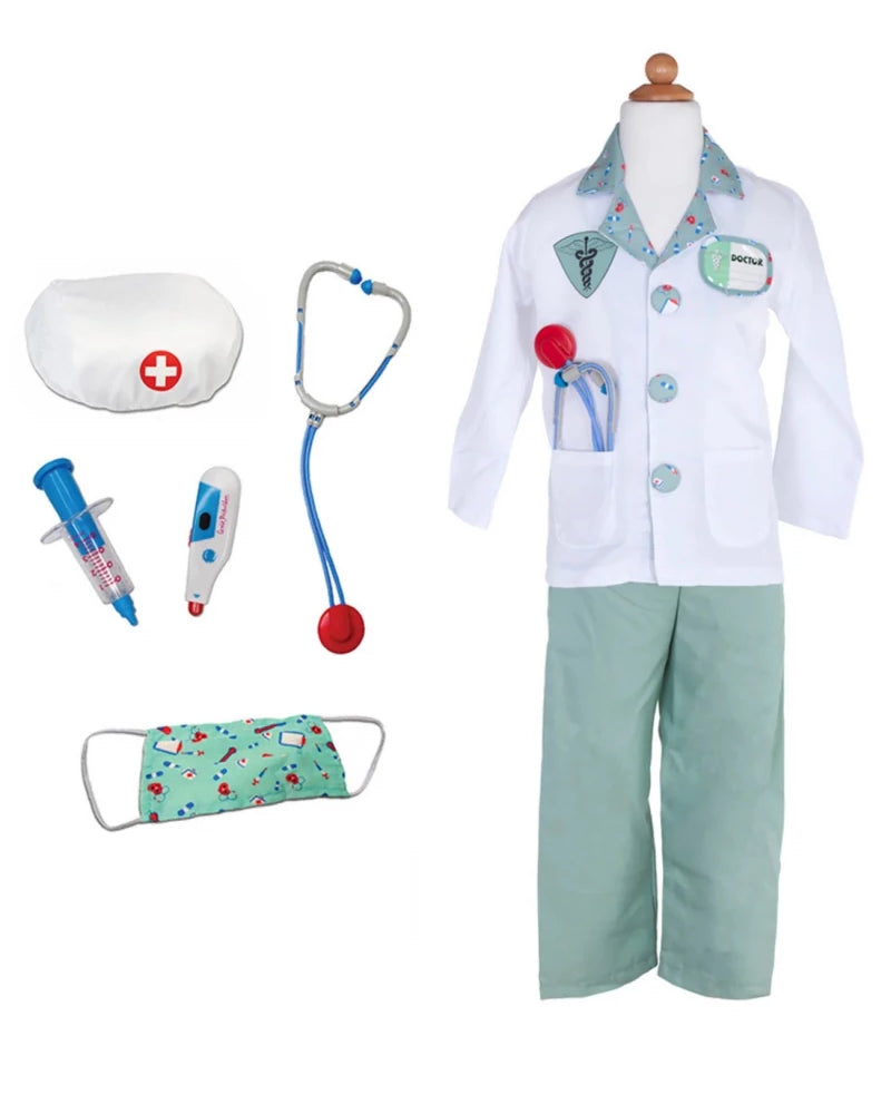 Set de docteur avec accessoires, vert -Costumes- Boutique LeoLudo-Great Pretenders
