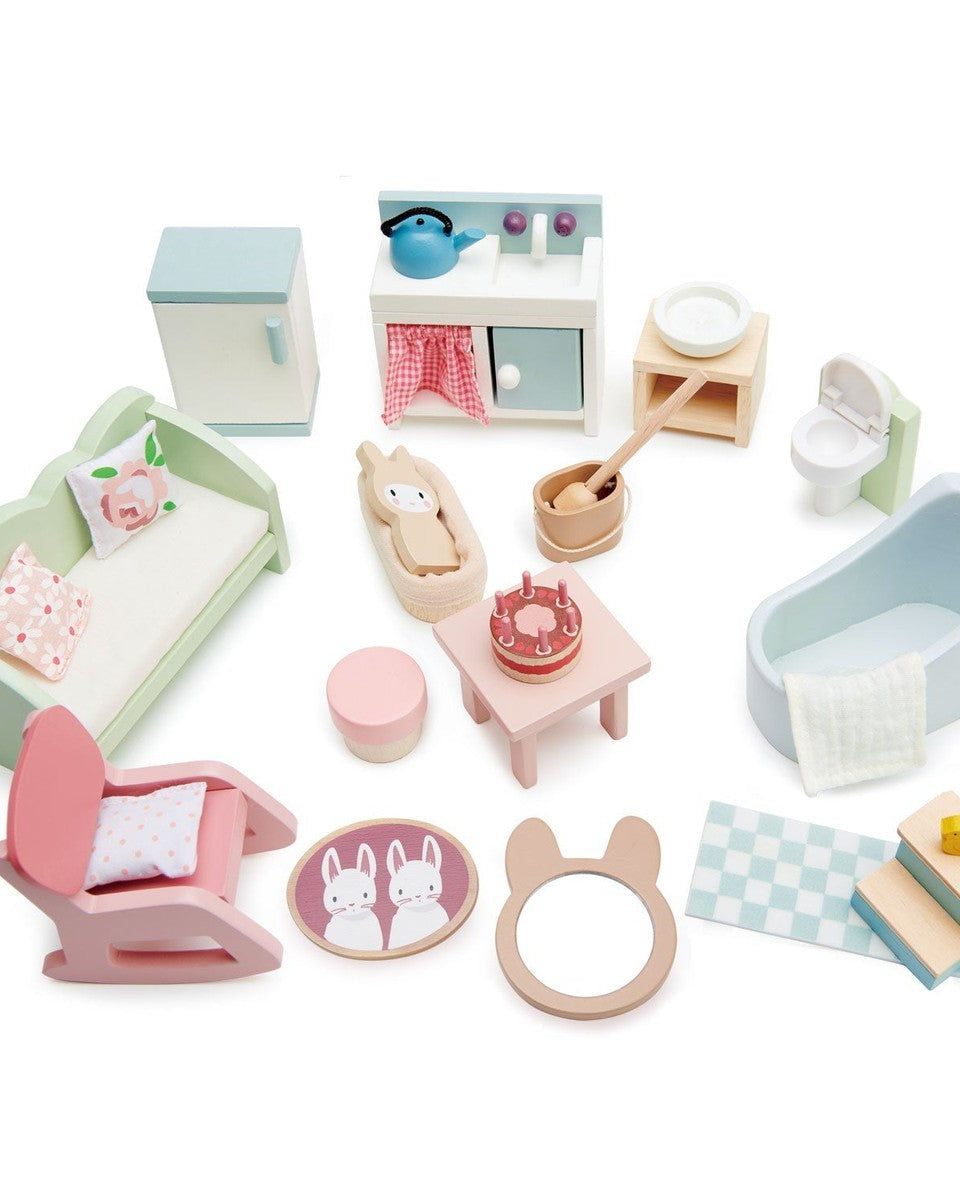Set de meubles de maison de campagne - Accessoires de maison de poupées - Boutique LeoLudo - Tender Leaf Toys