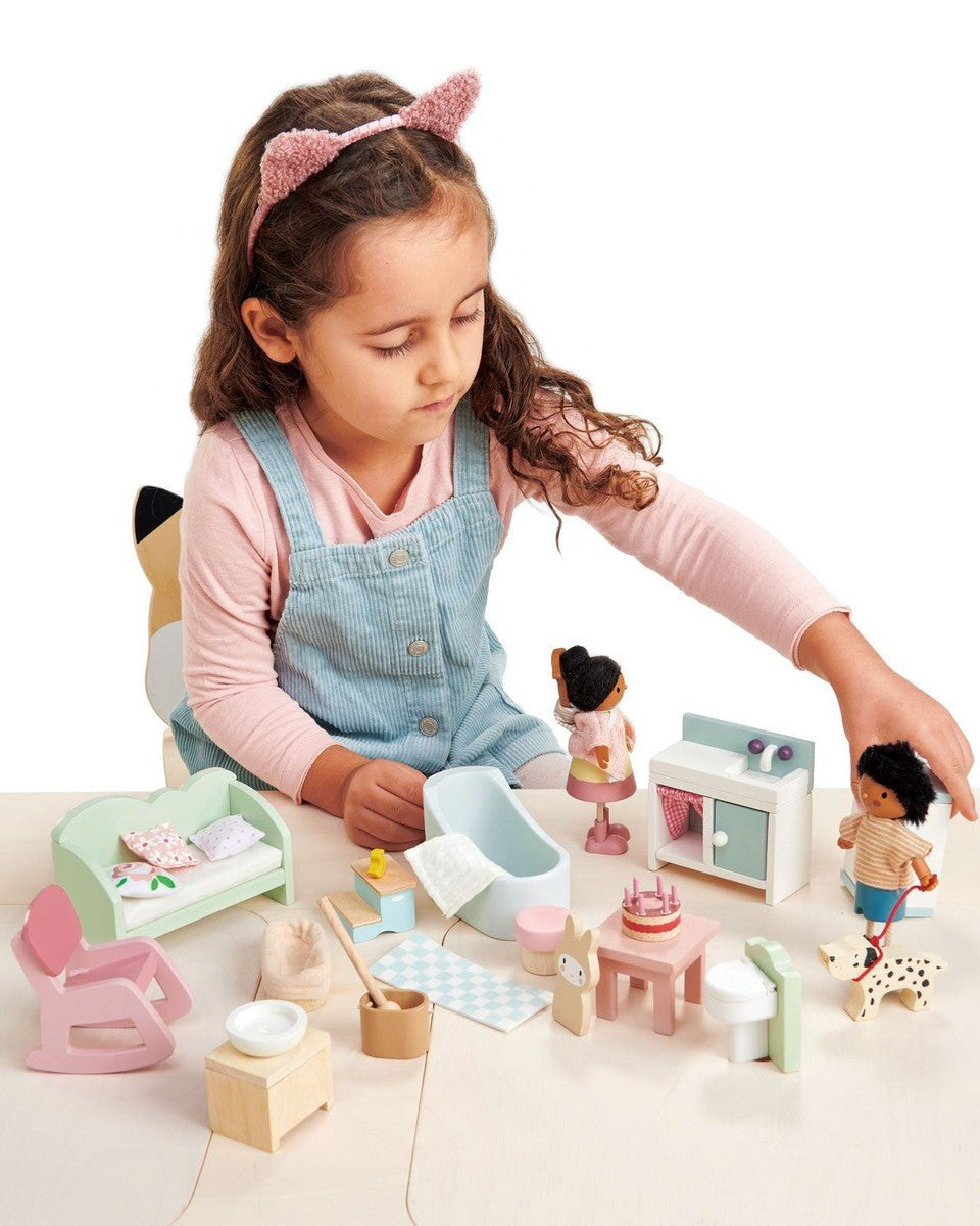 Set de meubles de maison de campagne - Accessoires de maison de poupées - Boutique LeoLudo - Tender Leaf Toys