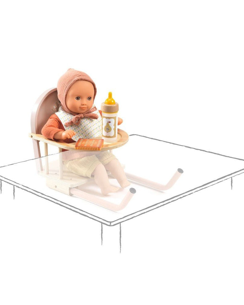 Siège de table pour repas poupée Pomea - Accessoires poupée - Boutique LeoLudo - Djeco