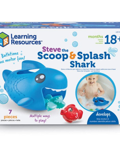 Steve le requin à ramasser et éclabousser - Jouets de bain - Boutique LeoLudo - Learning Resources