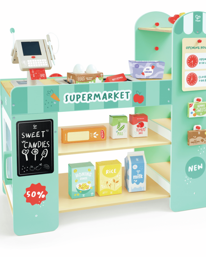 Supermarché en bois interactif - Jouets d'imitation - Boutique LeoLudo - Hape