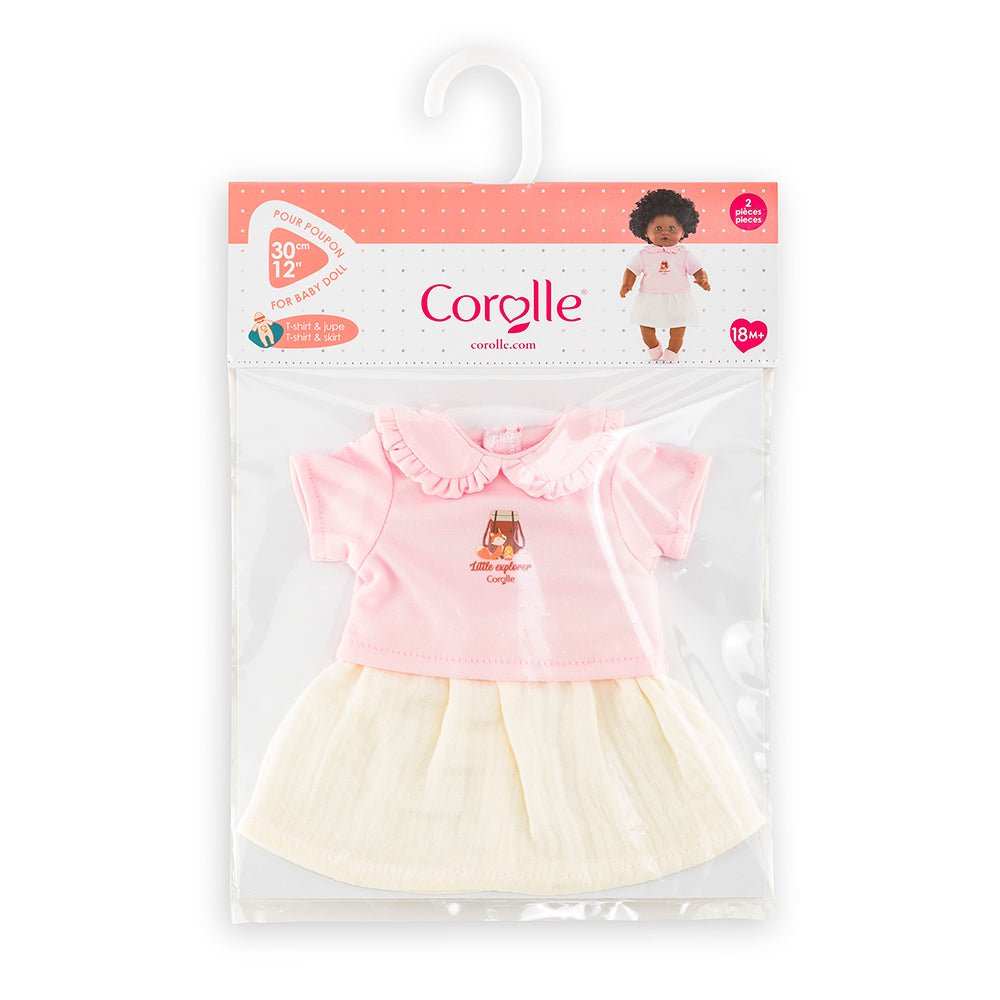T-shirt et jupe Petit Explorateur pour poupée 30 cm -Accessoires poupée- Boutique LeoLudo-Corolle