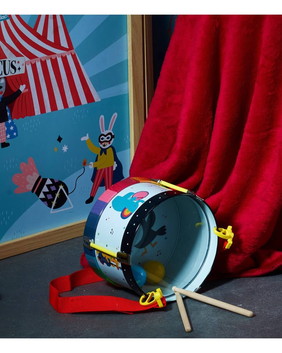 Tambour arc - en - ciel en métal Andy Westface - Jouets musicaux - Boutique LeoLudo - Vilac