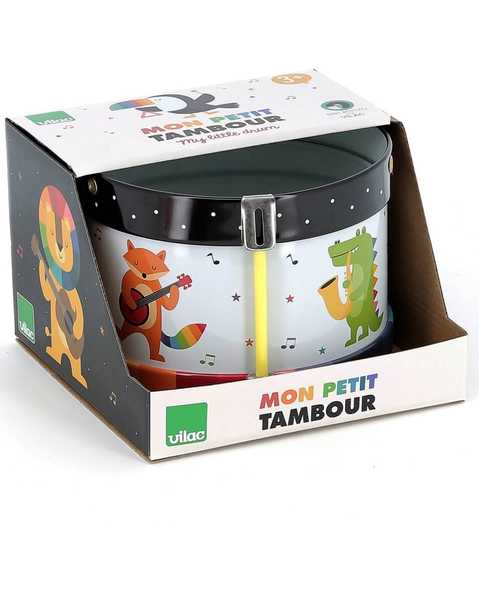 Tambour arc - en - ciel en métal Andy Westface - Jouets musicaux - Boutique LeoLudo - Vilac