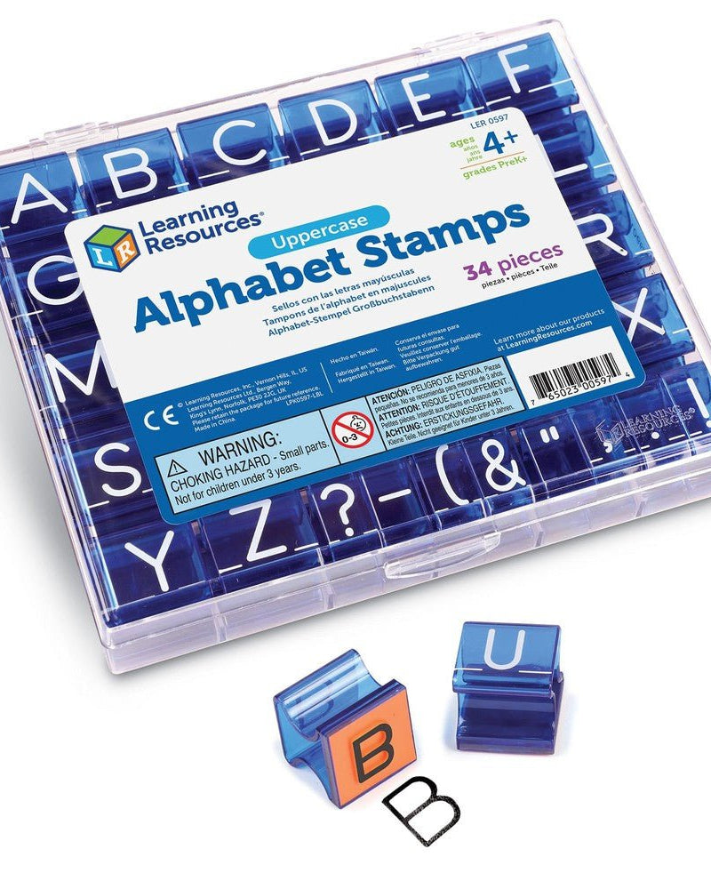 Tampons alphabet majuscule (34 pcs) - Jeux éducatifs - Boutique LeoLudo - Learning Resources