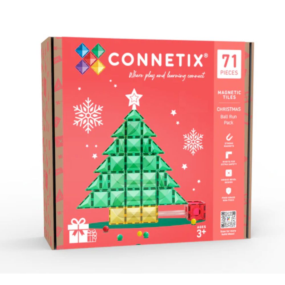 Connetix Christmas Tree Ball Run 71pc - vue 1