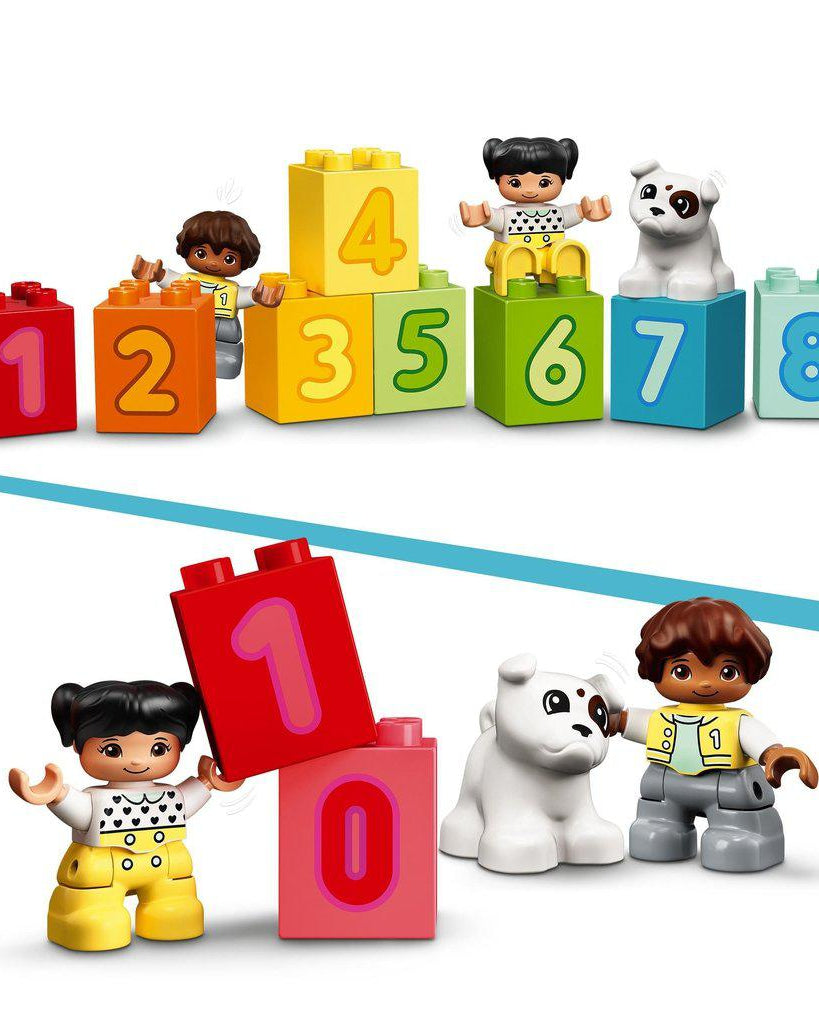 Train des chiffres - Apprends à compter (23 pcs.) - Jouets à trier & empiler - Boutique LeoLudo - LEGO