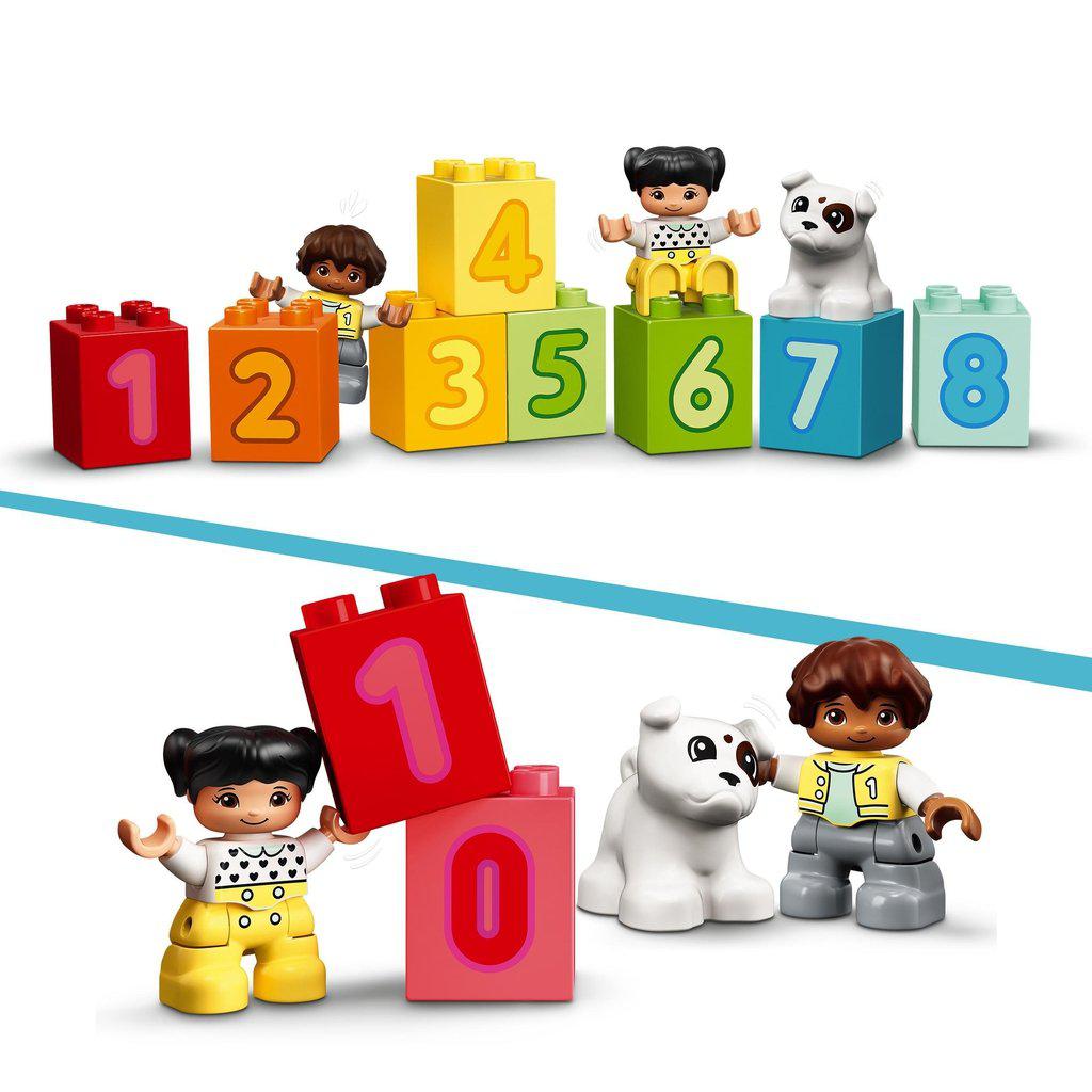 Train des chiffres - Apprends à compter (23 pcs.) - Jouets à trier & empiler - Boutique LeoLudo - LEGO