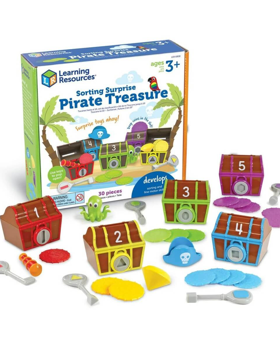 Triage du trésor surprise du pirate - Jouets à trier & empiler - Boutique LeoLudo - Learning Resources