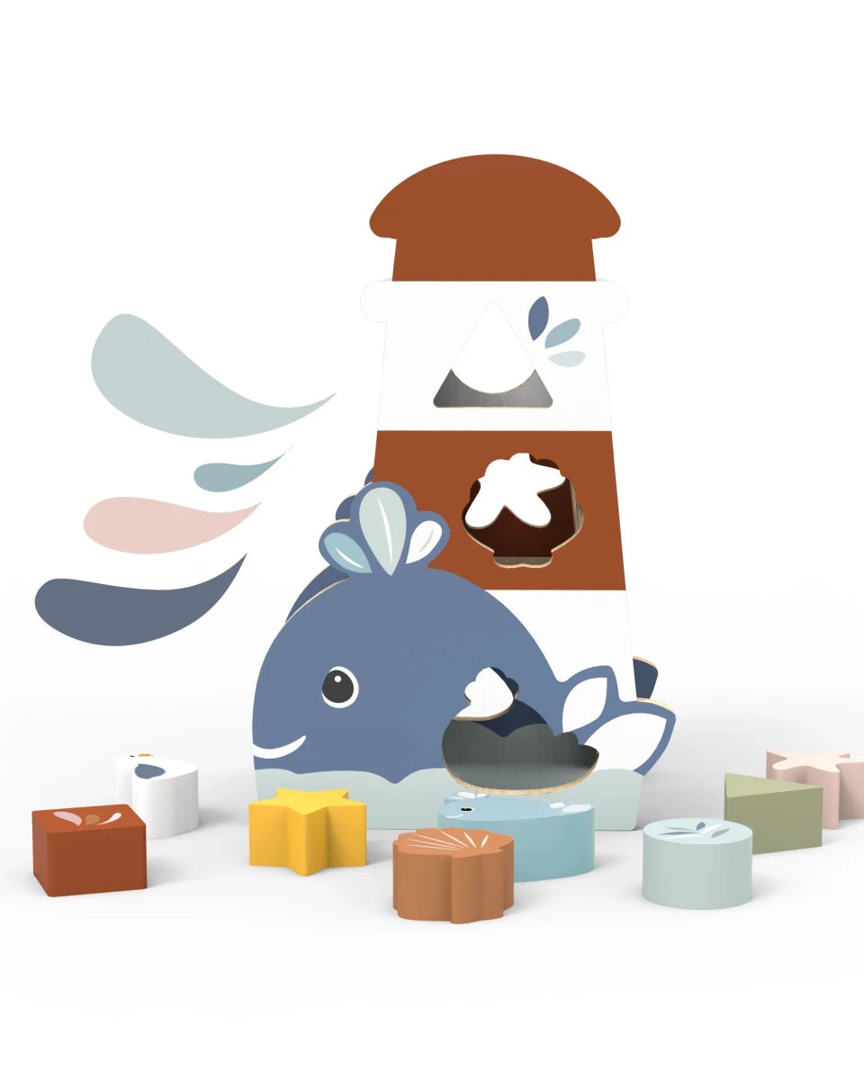 Trieur de formes Océan – Phare en bois -Jouets d'éveil- Boutique LeoLudo-Speedy Monkey