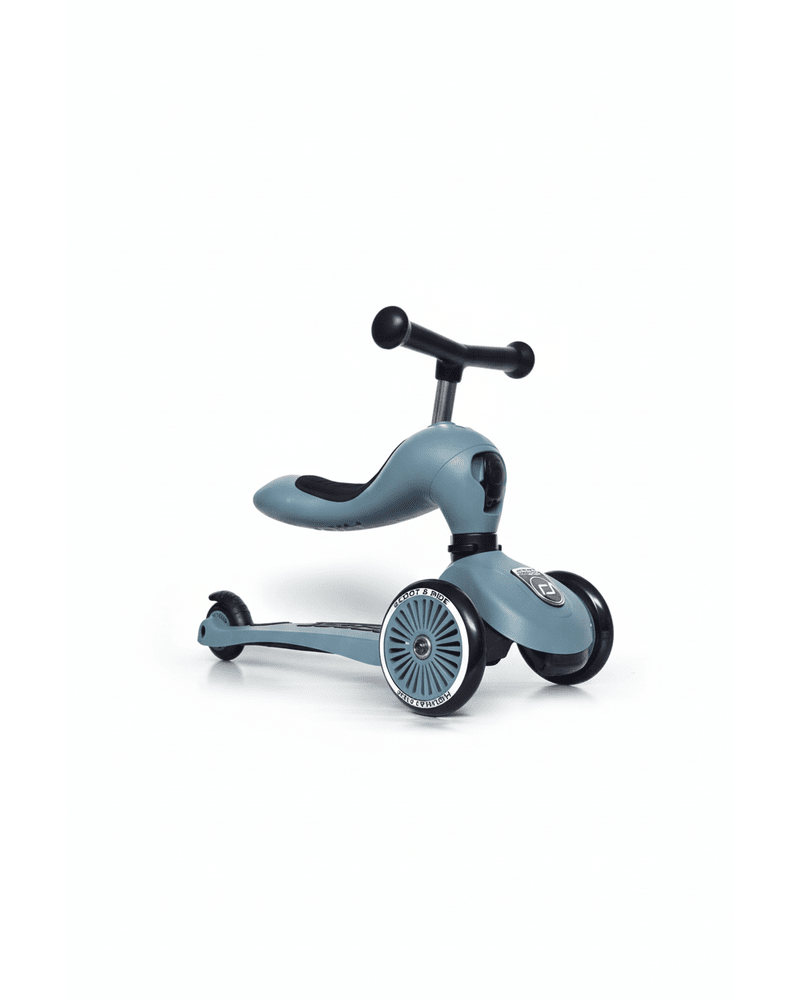 Trottinette 2 - en - 1 Highwaykick 1 - Bleu Acier - Jeux d'extérieur - Boutique LeoLudo - Scoot & Ride