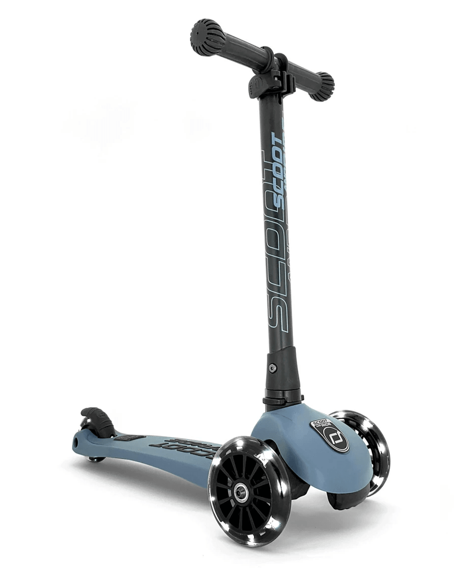 Trottinette Highwaykick 3 avec LED - Bleu Acier - Jeux d'extérieur - Boutique LeoLudo - Scoot & Ride