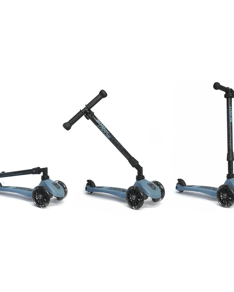 Trottinette Highwaykick 3 avec LED - Bleu Acier - Jeux d'extérieur - Boutique LeoLudo - Scoot & Ride