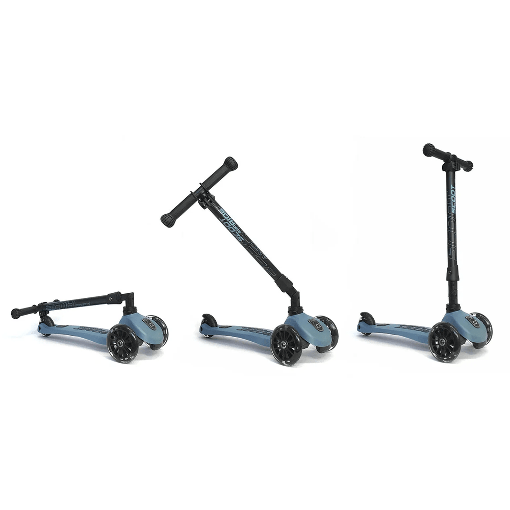 Trottinette Highwaykick 3 avec LED - Bleu Acier - Jeux d'extérieur - Boutique LeoLudo - Scoot & Ride