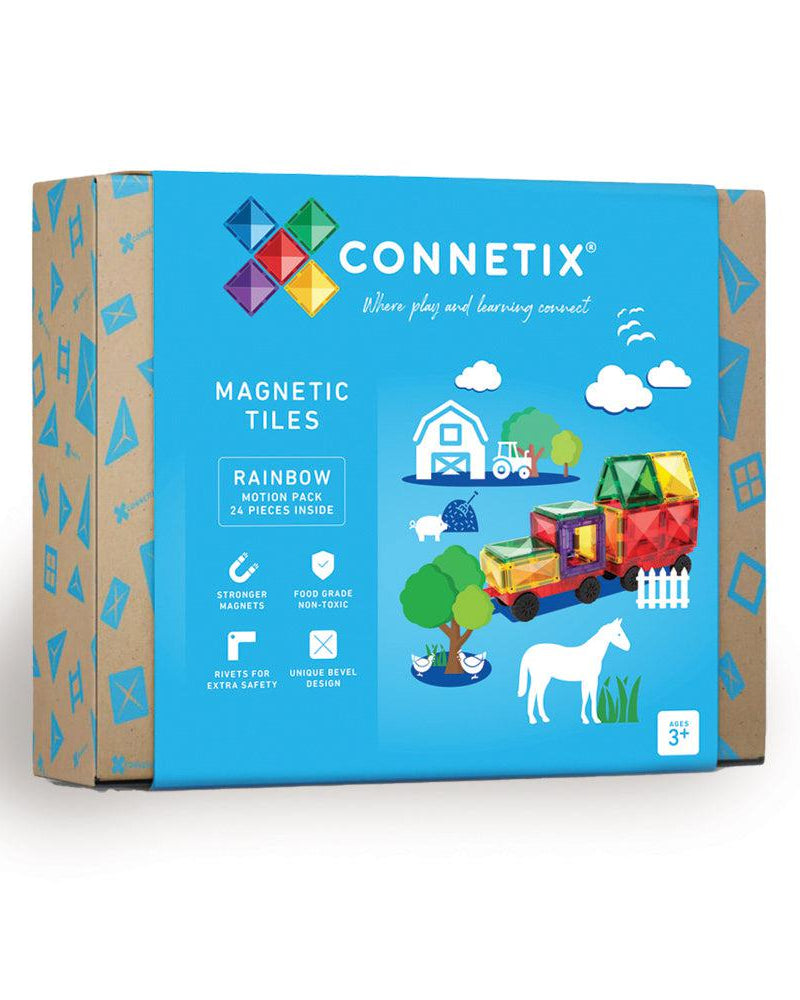 Tuiles magnétiques Rainbow Motion Pack (24 pcs) - Jeux de construction - Boutique LeoLudo - Connetix