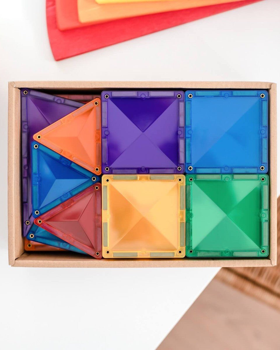 Tuiles magnétiques Rainbow Pack de départ (60 pcs) -Jeux de construction- Boutique LeoLudo-Connetix
