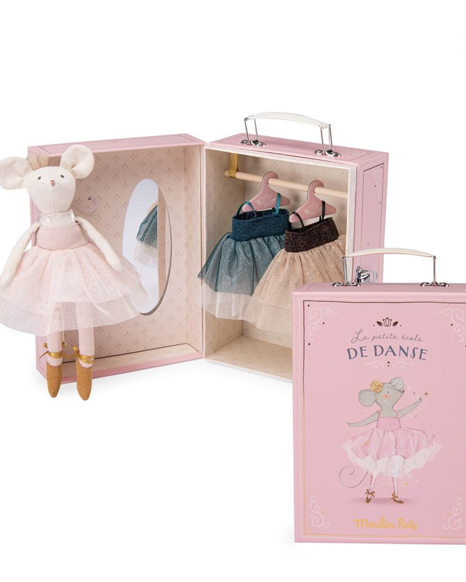 Valise à tutus et souris La petite école de danse - Poupées - Boutique LeoLudo - Moulin Roty