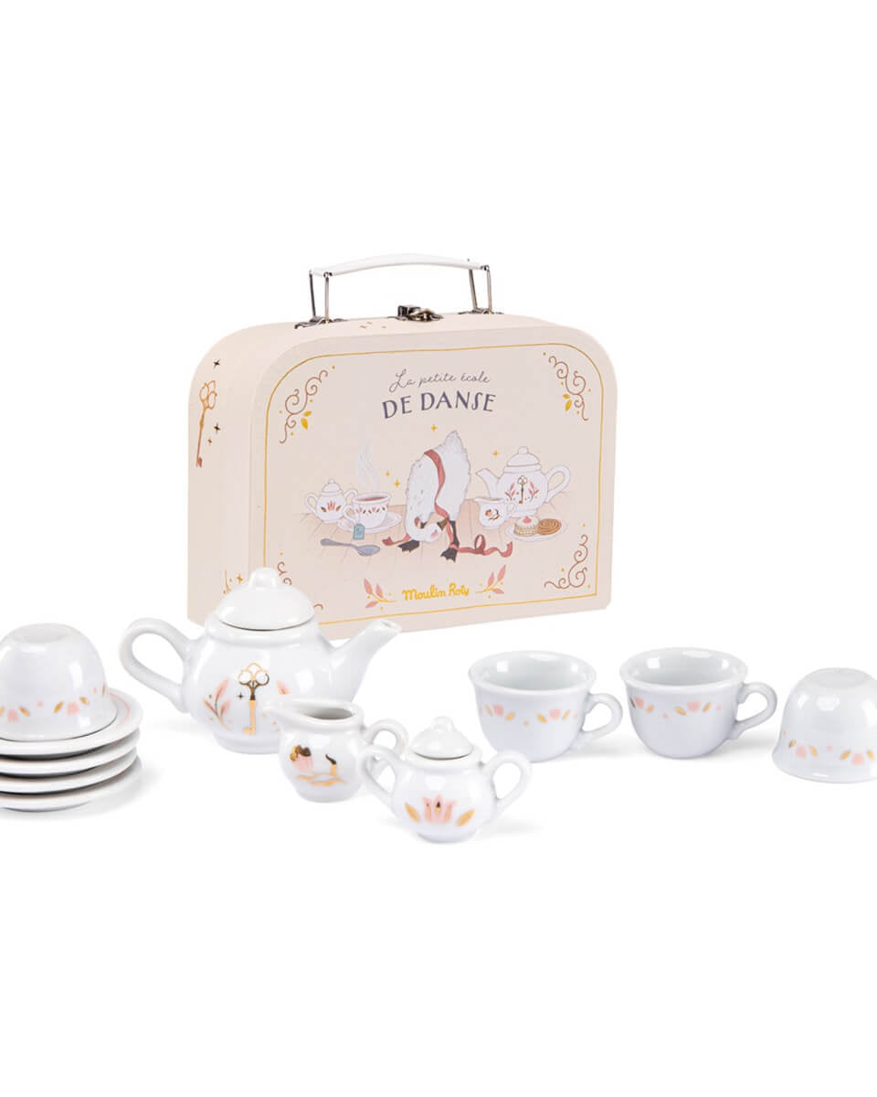 Valisette service à thé en porcelaine La petite école de danse - Jouets d'imitation - Boutique LeoLudo - Moulin Roty