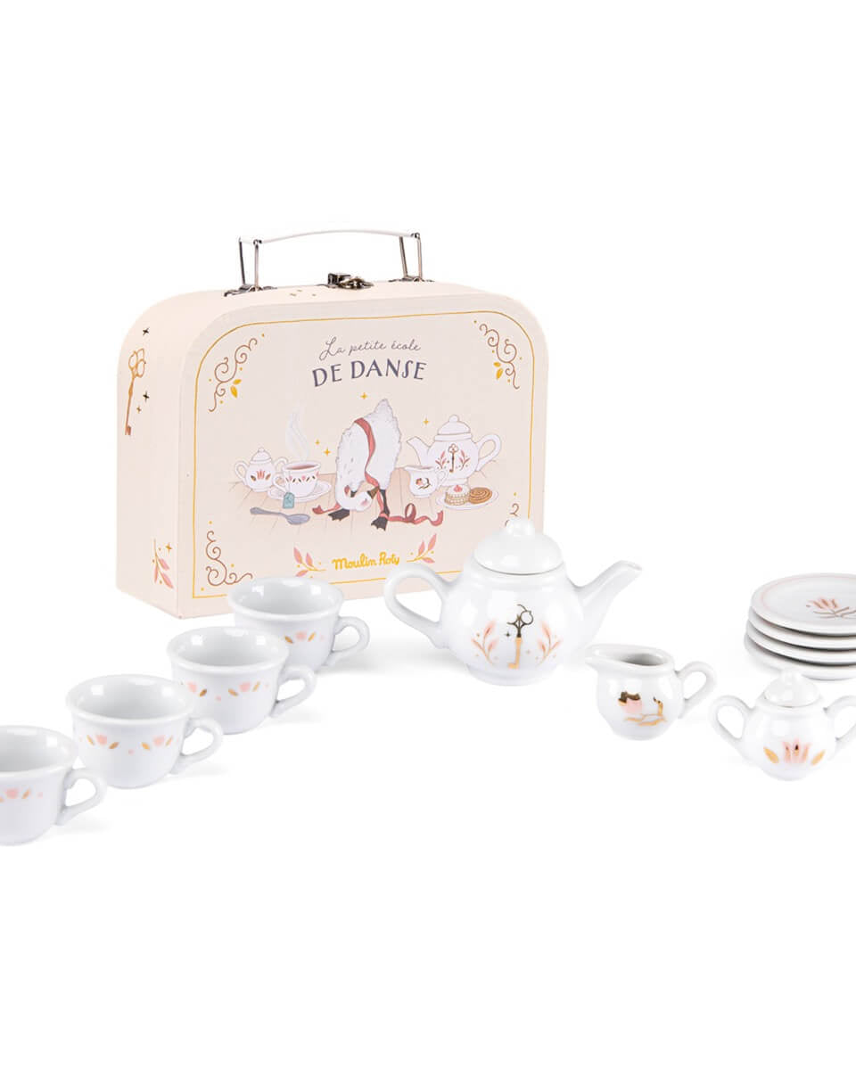 Valisette service à thé en porcelaine La petite école de danse - Jouets d'imitation - Boutique LeoLudo - Moulin Roty