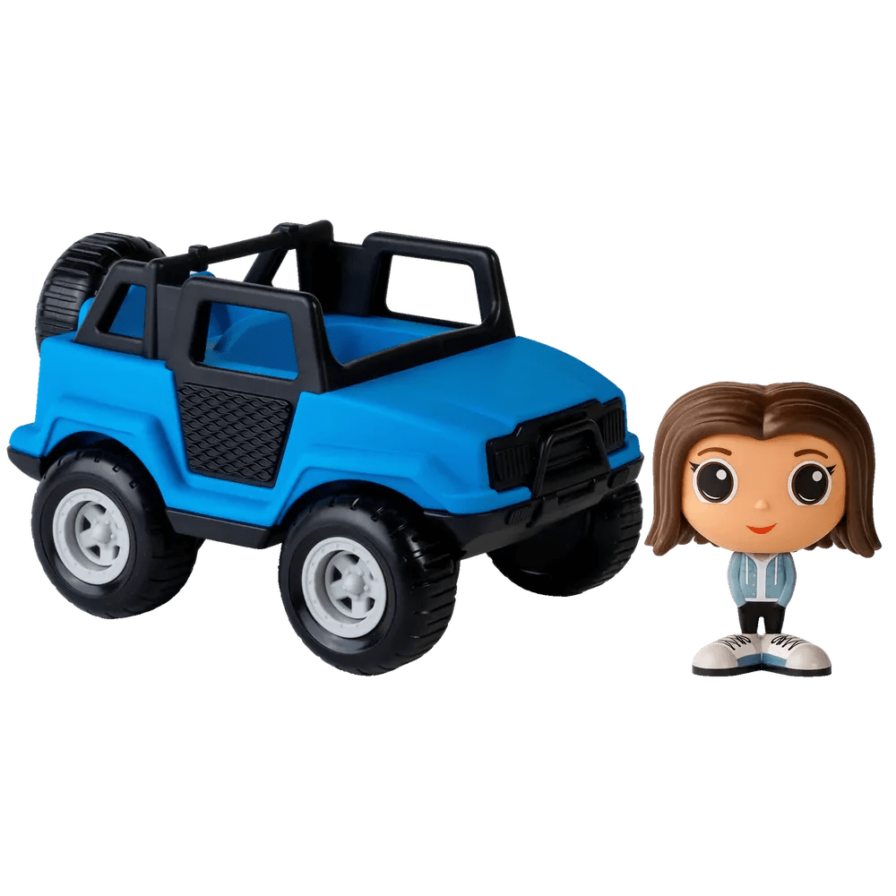 Véhicule tout - terrain bleu avec figurine – 3 personnages au choix - Véhicules de jeu - Boutique LeoLudo - Flek