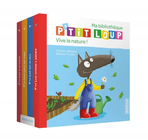 Coffret Ma bibliothèque P'tit Loup - Vive la nature-Auzou-Boutique LeoLudo