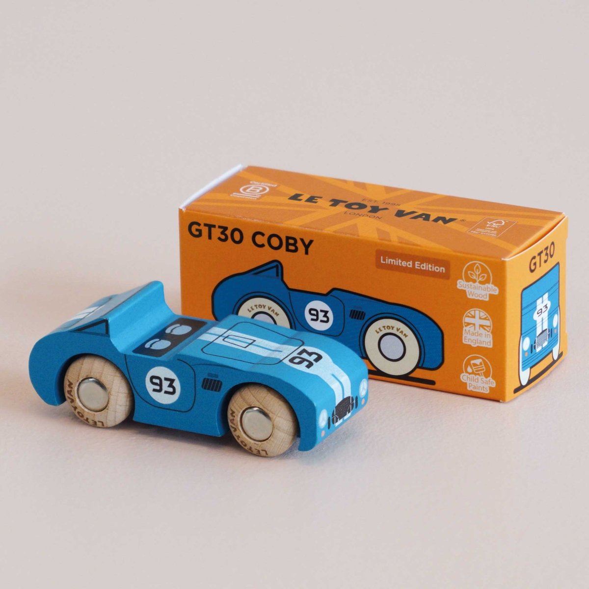 Voiture de course en bois Coby -Véhicules de jeu- Boutique LeoLudo-Le Toy Van