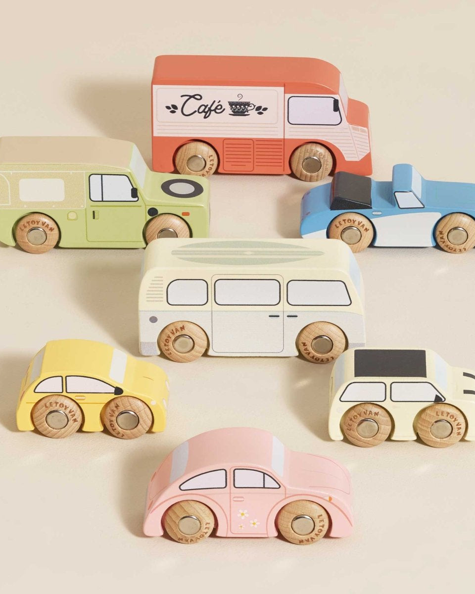 Voitures vintage en bois (ensemble) -Véhicules de jeu- Boutique LeoLudo-Le Toy Van
