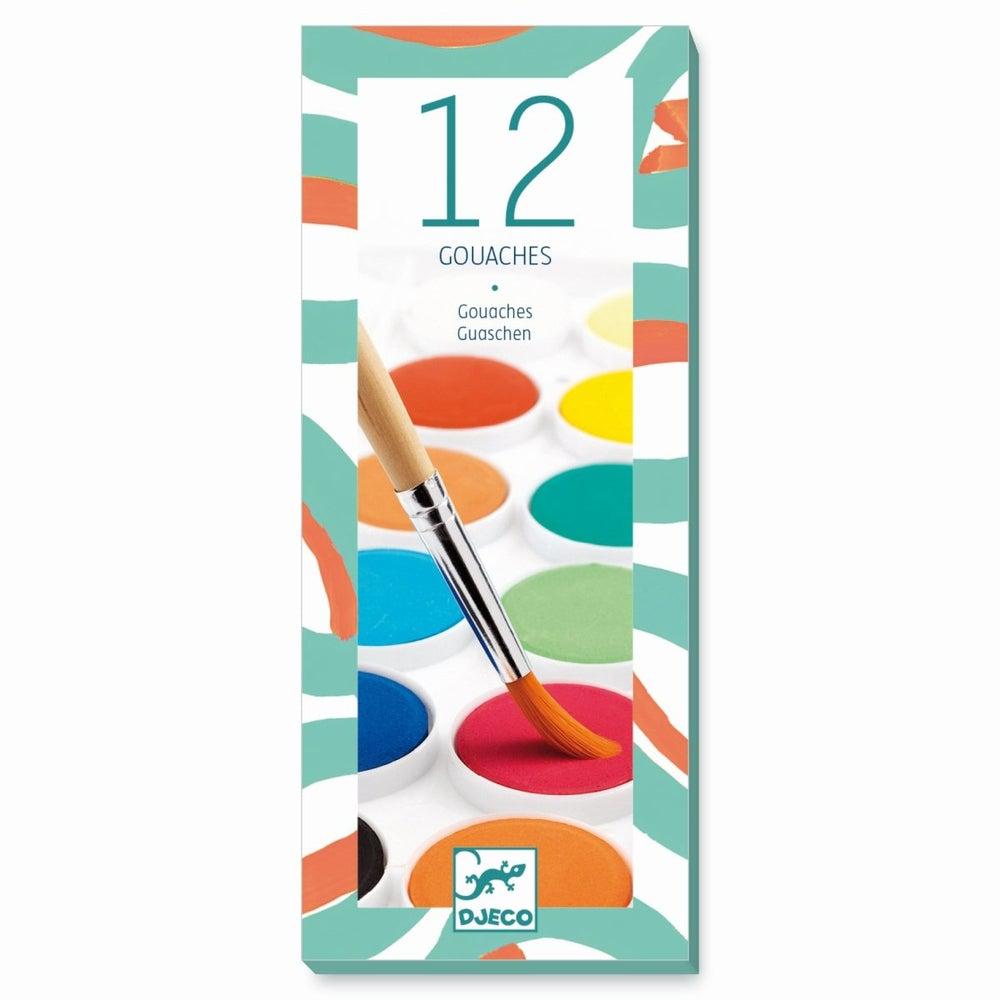 12 pastilles de gouache - Art & bricolage - Boutique LeoLudo - Djeco