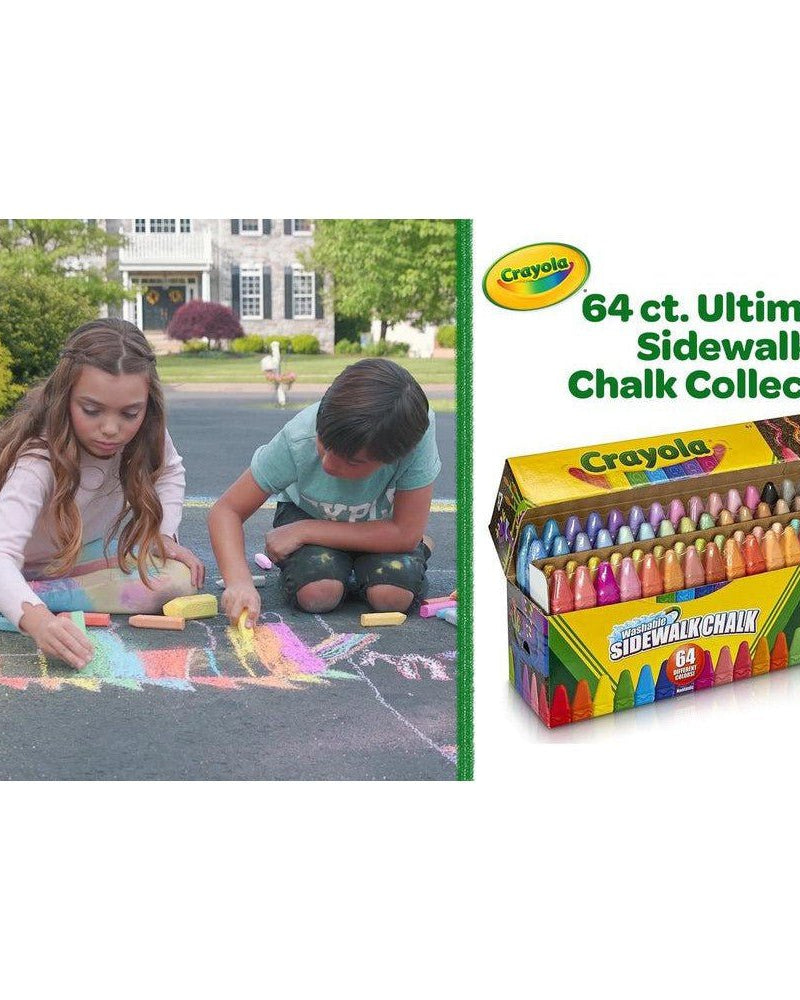 64 craies pour trottoir - Art & bricolage - Boutique LeoLudo - Crayola