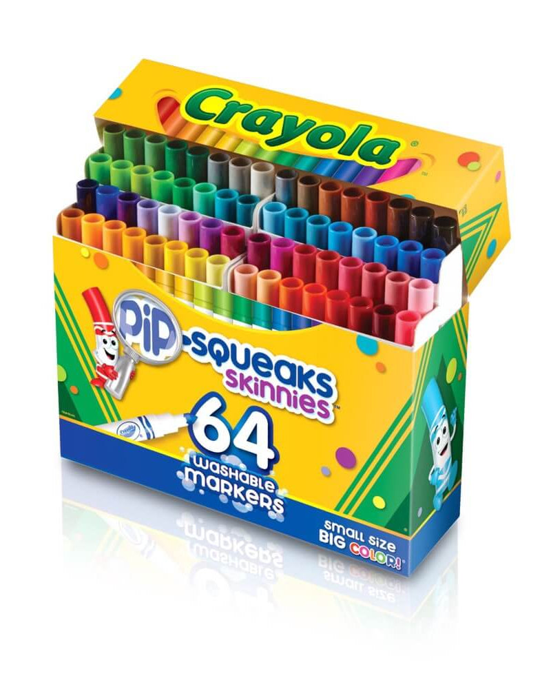 64 marqueurs minces Pip - Squeaks - Art & bricolage - Boutique LeoLudo - Crayola