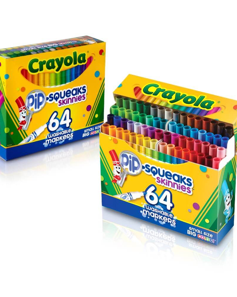 64 marqueurs minces Pip - Squeaks - Art & bricolage - Boutique LeoLudo - Crayola