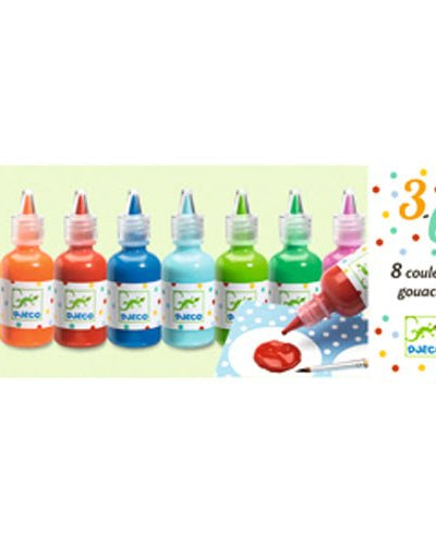 8 bouteilles de gouache - Art & bricolage - Boutique LeoLudo - Djeco