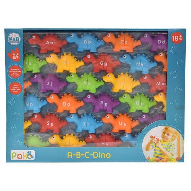 A - B - C Dino 52 pièces - Jeux éducatifs - Boutique LeoLudo - Pako