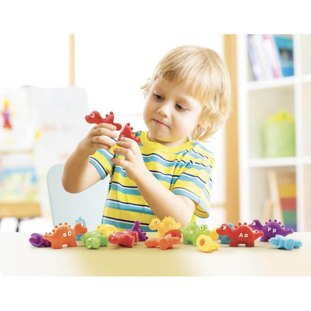 A - B - C Dino 52 pièces - Jeux éducatifs - Boutique LeoLudo - Pako