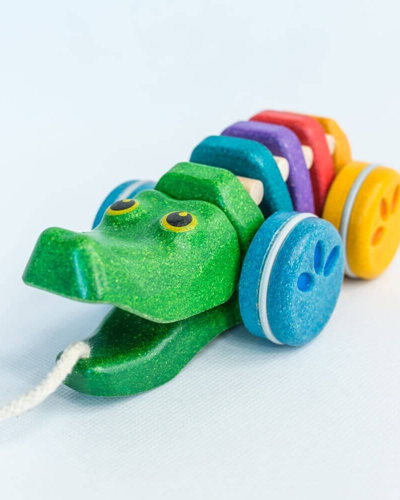 Alligator arc - en - ciel dansant à tirer - Jouets à tirer / pousser - Boutique LeoLudo - Plan Toys