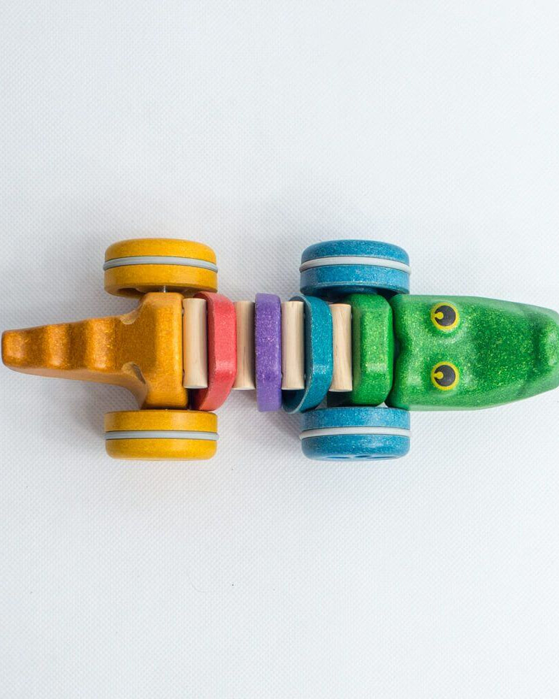 Alligator arc - en - ciel dansant à tirer - Jouets à tirer / pousser - Boutique LeoLudo - Plan Toys