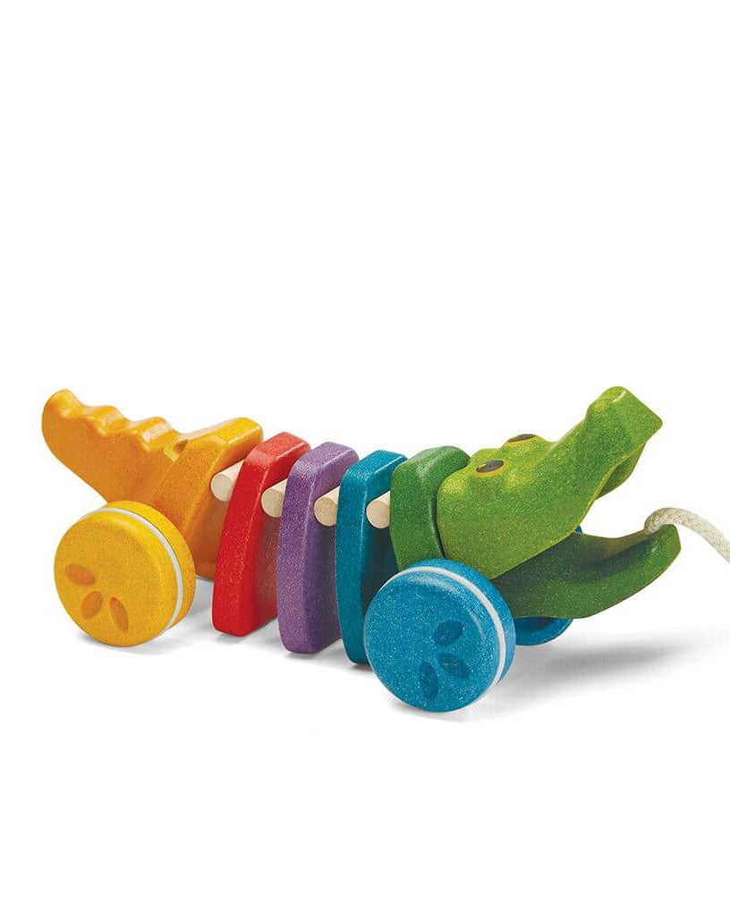 Alligator arc - en - ciel dansant à tirer - Jouets à tirer / pousser - Boutique LeoLudo - Plan Toys