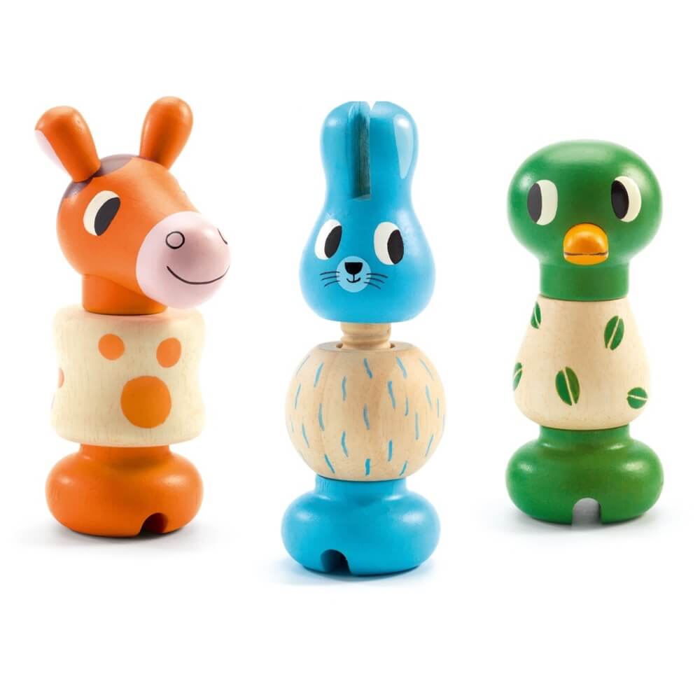 Animaux à visser Rondanimo - Jeux d'assemblage - Boutique LeoLudo - Djeco