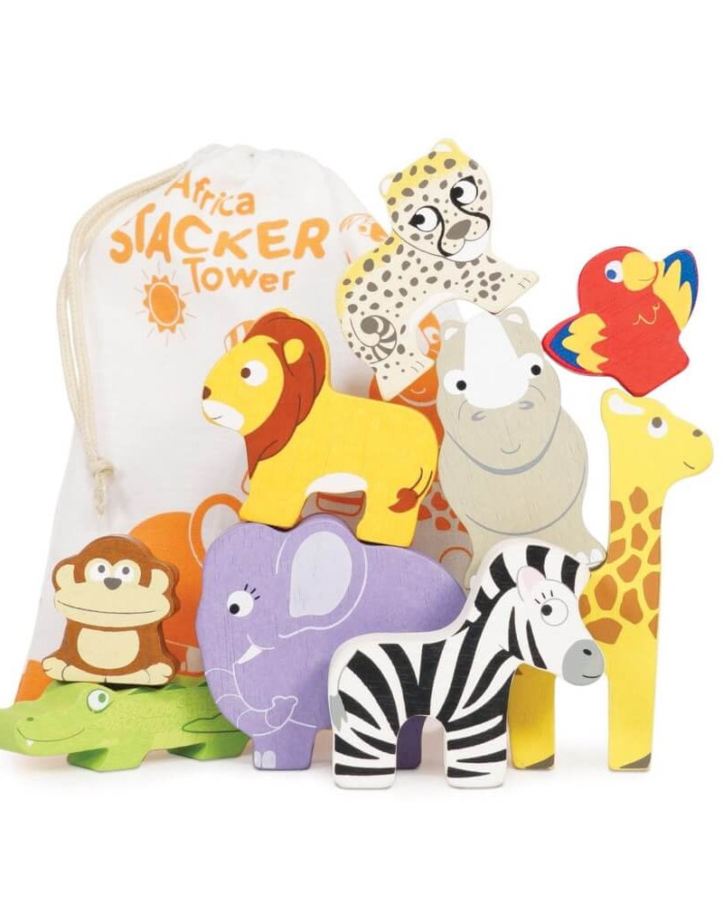 Animaux d'Afrique à empiler - Jouets à trier & empiler - Boutique LeoLudo - Le Toy Van