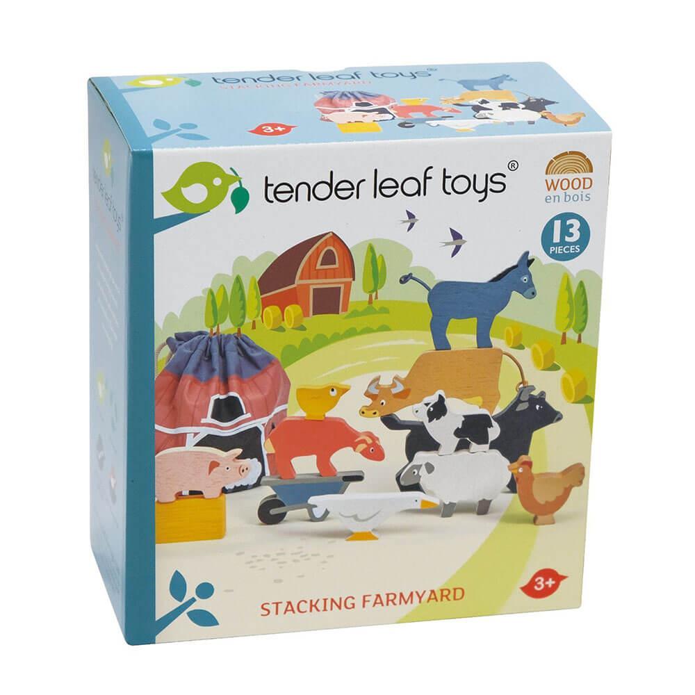 Animaux de la ferme à empiler - Jouets à trier & empiler - Boutique LeoLudo - Tender Leaf Toys