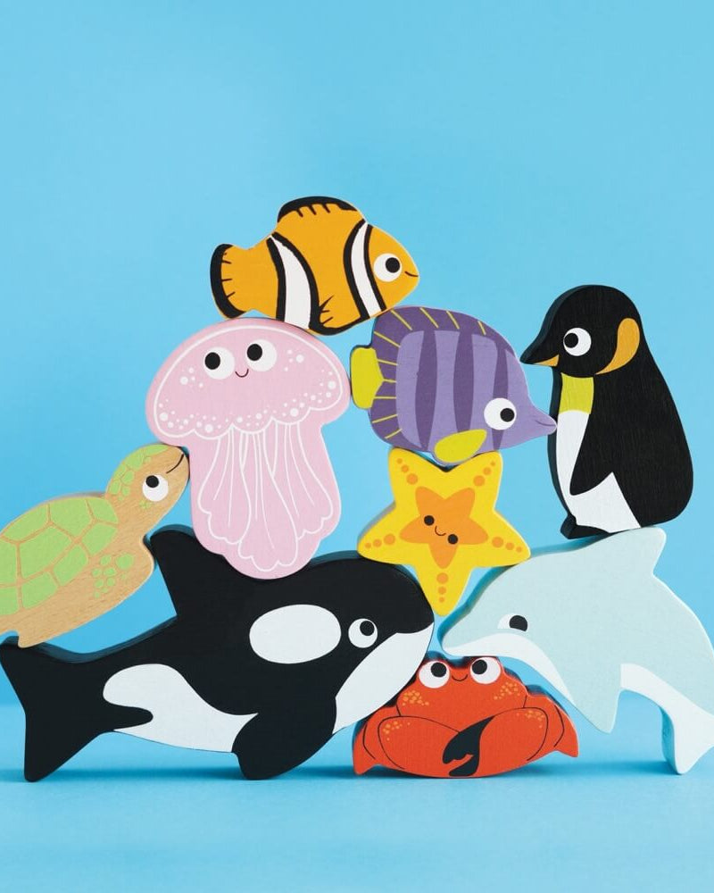 Animaux marins à empiler - Jouets à trier & empiler - Boutique LeoLudo - Le Toy Van