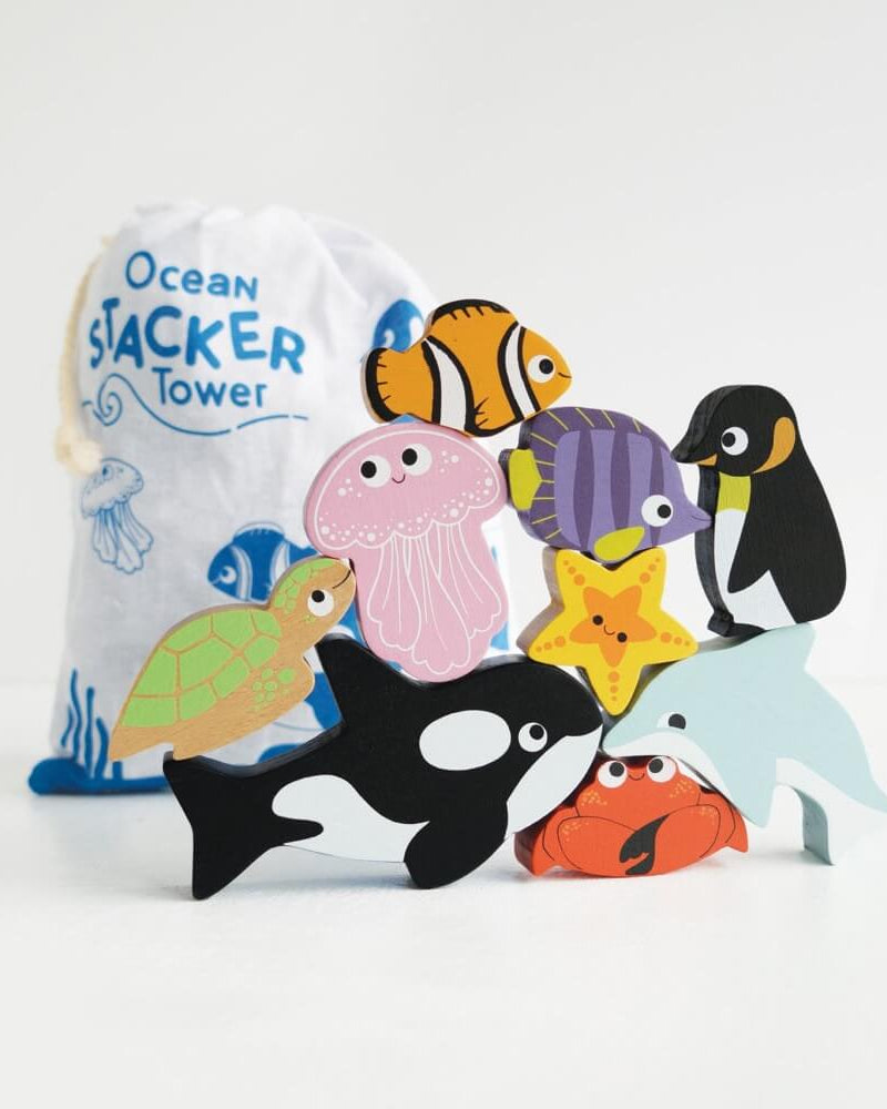 Animaux marins à empiler - Jouets à trier & empiler - Boutique LeoLudo - Le Toy Van
